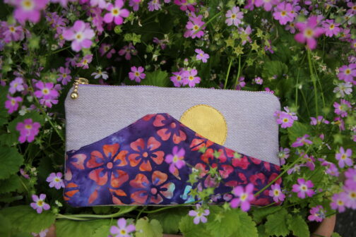 Pochette jeans violet clair Mont Fuji