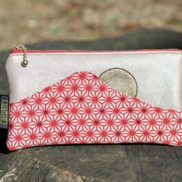 Pochette Fuji-san – rose / motif japonais